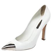 Pre-owned Leather heels Louis Vuitton Vintage , White , Dames