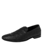 Pre-owned Leather flats Versace Pre-owned , Black , Heren