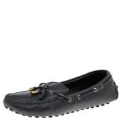 Pre-owned Leather flats Louis Vuitton Vintage , Black , Dames