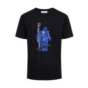 T-shirt met grafische print en logo Iceberg , Black , Heren