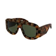 Stijlvolle zonnebril in Havana Gucci , Brown , Unisex