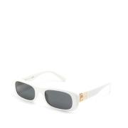 Witte zonnebril met originele koffer Miu Miu , White , Dames