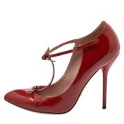 Pre-owned Leather heels Gucci Vintage , Red , Dames