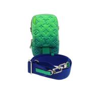 Pre-owned Leather louis-vuitton-bags Louis Vuitton Vintage , Green , D...