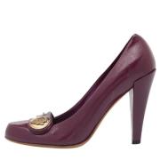 Pre-owned Leather heels Gucci Vintage , Purple , Dames