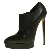 Pre-owned Leather boots Casadei Pre-owned , Green , Dames