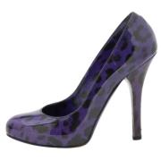 Pre-owned Leather heels Dolce & Gabbana Pre-owned , Purple , Dames