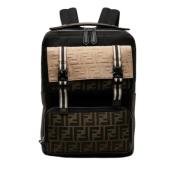 Pre-owned Leather backpacks Fendi Vintage , Brown , Dames