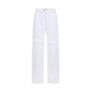 Cargo broek met geborduurd label Iceberg , White , Dames