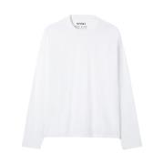 Witte longsleeve t-shirt met boxy fit Sunnei , White , Heren