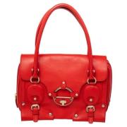 Pre-owned Leather totes Versace Pre-owned , Red , Dames