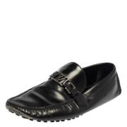 Pre-owned Leather flats Louis Vuitton Vintage , Black , Heren