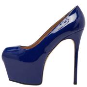 Pre-owned Leather heels Giuseppe Zanotti Pre-owned , Blue , Dames