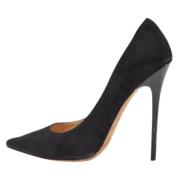 Pre-owned Suede heels Jimmy Choo Pre-owned , Black , Dames