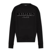 Sweatshirt met logo Balmain , Black , Heren