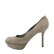 Pre-owned Suede heels Sergio Rossi Pre-owned , Gray , Dames