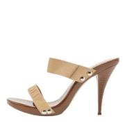 Pre-owned Canvas sandals Casadei Pre-owned , Brown , Dames