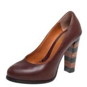 Pre-owned Leather heels Fendi Vintage , Red , Dames
