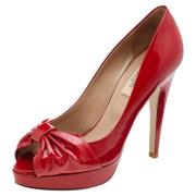 Pre-owned Leather heels Valentino Vintage , Red , Dames