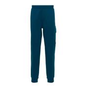 Diagonaal verhoogde fleece cargo sweatpants C.p. Company , Blue , Here...