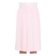 Roze A-Lijn Geplooide Rok Max Mara , Pink , Dames