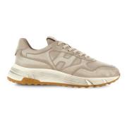 Hyperlight Sneakers met Vintage Leer Hogan , Beige , Heren