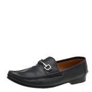 Pre-owned Leather flats Gucci Vintage , Black , Dames