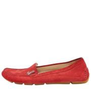 Pre-owned Suede flats Gucci Vintage , Red , Dames