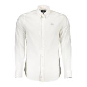 Geborduurd Slim Fit Overhemd La Martina , White , Heren