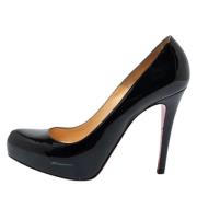 Pre-owned Leather heels Christian Louboutin Pre-owned , Black , Dames