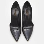 Pre-owned Leather heels Louis Vuitton Vintage , Black , Dames