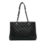 Pre-owned Leather totes Chanel Vintage , Black , Dames