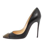 Pre-owned Leather heels Christian Louboutin Pre-owned , Black , Dames