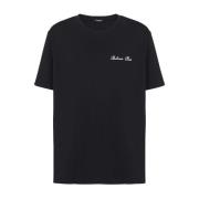 Handtekening Borduurwerk T-Shirt Balmain , Black , Heren