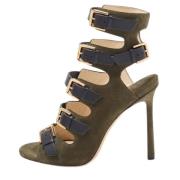 Pre-owned Leather sandals Jimmy Choo Pre-owned , Green , Dames