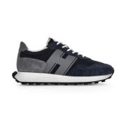 Marineblauwe en Grijze Sneakers Hogan , Blue , Heren