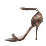 Pre-owned Leather sandals Givenchy Pre-owned , Brown , Dames