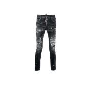 Super Twinky Jeans met versleten effect Dsquared2 , Black , Heren