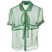 Pre-owned Silk tops Dolce & Gabbana Pre-owned , Green , Dames