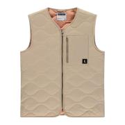 Gewatteerd Donovan Vest met Ritssluiting Kultivate , Brown , Heren