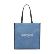 Blauwe Leren Studded Tas Jimmy Choo , Blue , Dames