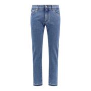 Stretch Katoenen Slim Fit Jeans Dolce & Gabbana , Blue , Heren