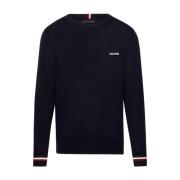 Heren Biologisch Katoenen Pullover Tommy Hilfiger , Blue , Heren