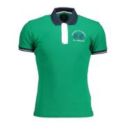 Polo Shirt met Slim Fit en Contrasterende Details La Martina , Green ,...