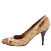 Pre-owned Canvas heels Gucci Vintage , Brown , Dames