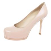 Pre-owned Leather heels Yves Saint Laurent Vintage , Pink , Dames