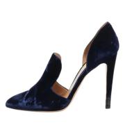 Pre-owned Velvet heels Gianvito Rossi Pre-owned , Blue , Dames