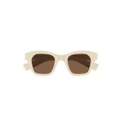 Luxe witte zonnebril voor vrouwen Saint Laurent , Beige , Dames