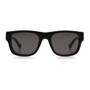 Zwarte zonnebril met zijlogo detail Gucci , Black , Heren