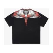Icon Wings T-shirt Zwart Rood Marcelo Burlon , Black , Heren